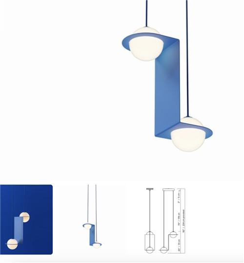 lambert et fils pendant light 